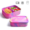 Silicone Lunch Box with 3 sections-BPA-Free